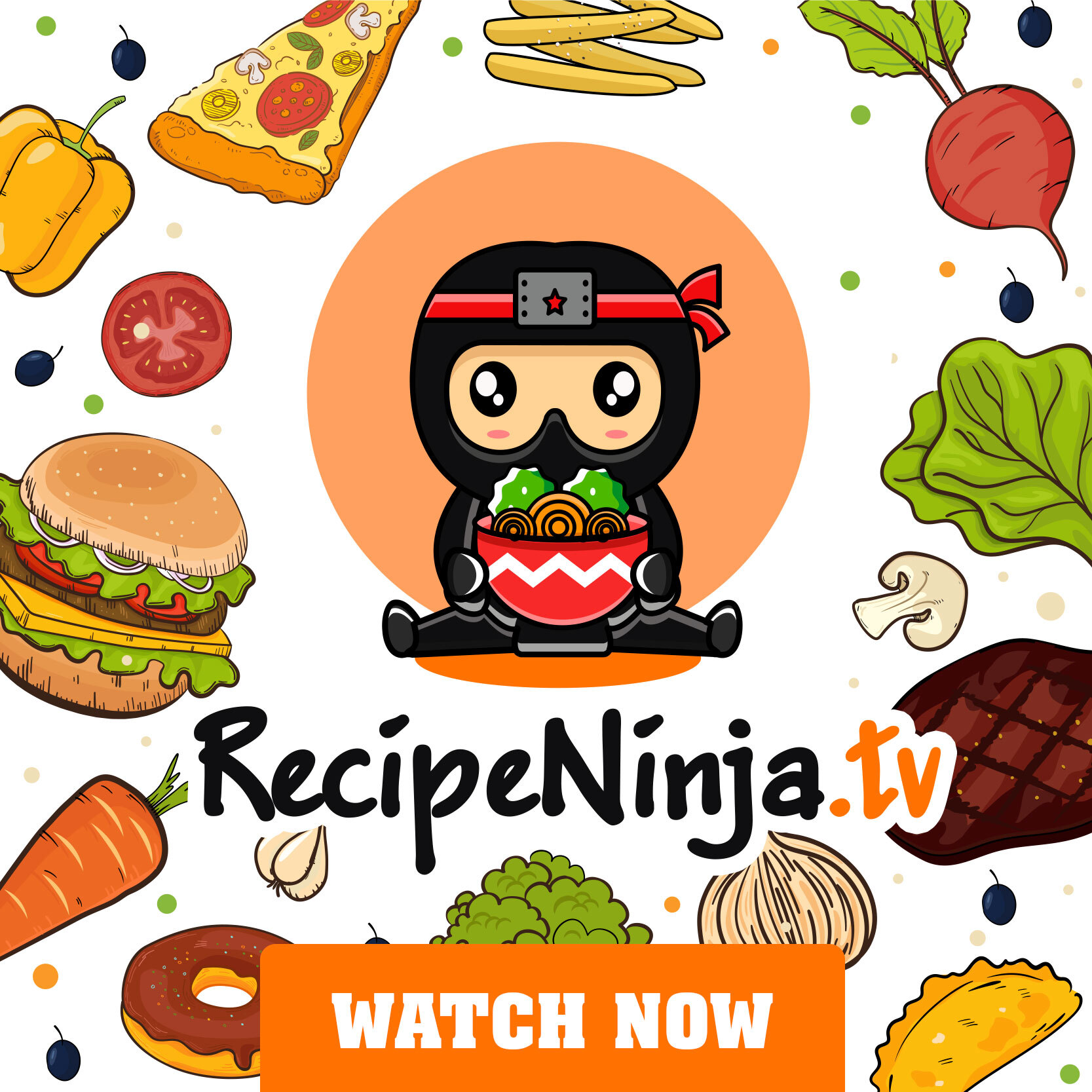 Logo RecipeNinjaTV (All Geos/Desktop/Mobile Web)