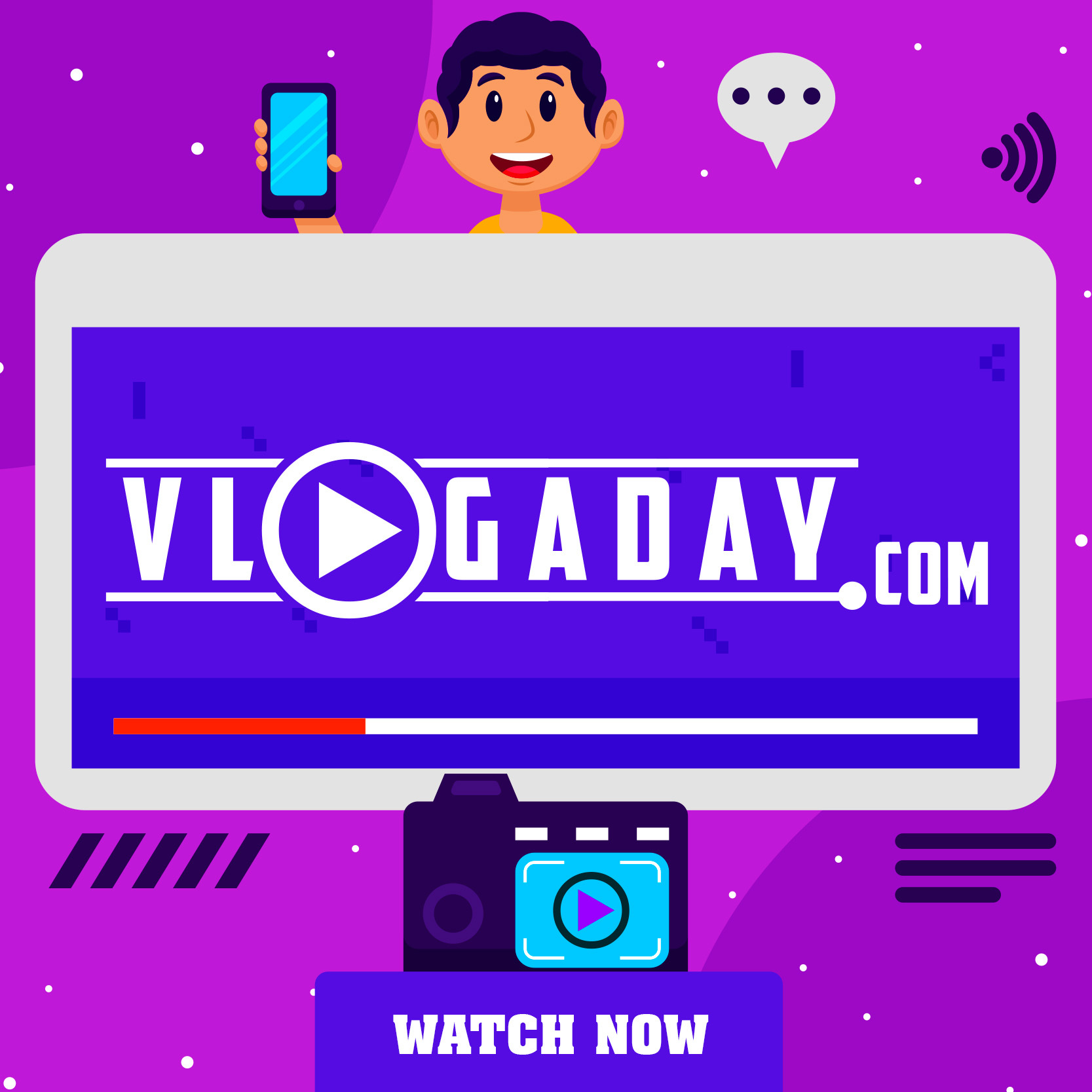 Logo VlogADay (All Geos/Desktop/Mobile Web)